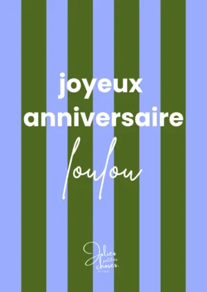 Carte anniversaire "Loulou"