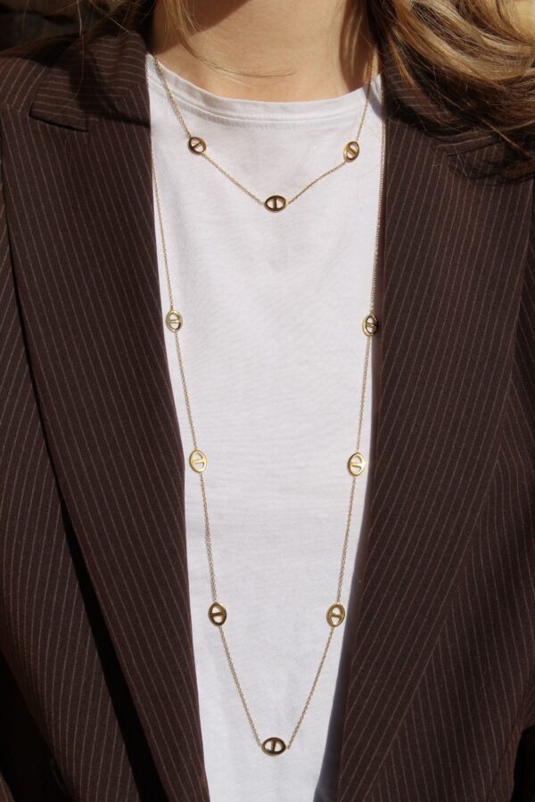 Sautoir double doré