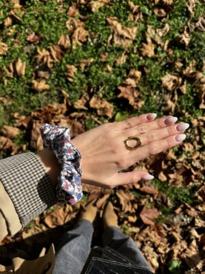 Chouchou Suzanne tissu fleuri 100% coton