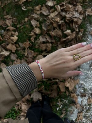 Bracelet Liberty - Armelle tissu fleuri rose
