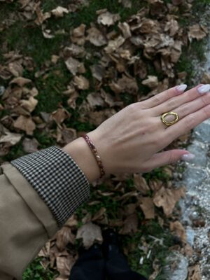 Bracelet Liberty - Camille tissu marron