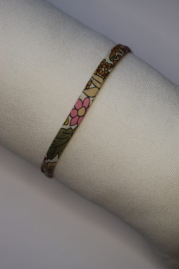 Bracelet Liberty - Vert et rose personnalisable, aperçu du tissu